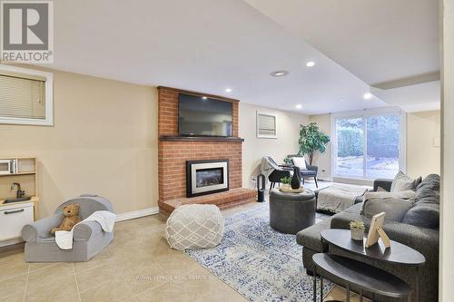 1863 Friar Tuck Court, Mississauga, ON - Indoor Photo Showing Living Room With Fireplace