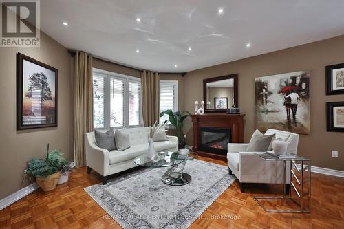 3022 Dalehurst Drive, Mississauga, ON - Indoor Photo Showing Living Room With Fireplace
