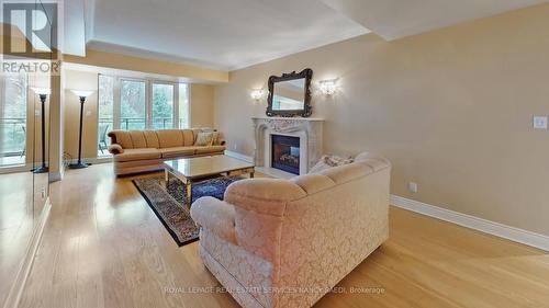 603 - 11 William Carson Crescent, Toronto, ON - Indoor Photo Showing Living Room With Fireplace