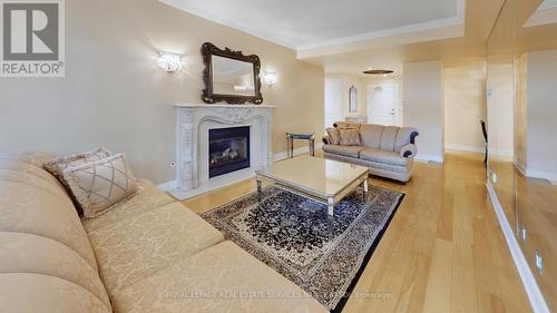 603 - 11 William Carson Crescent, Toronto, ON - Indoor Photo Showing Living Room With Fireplace