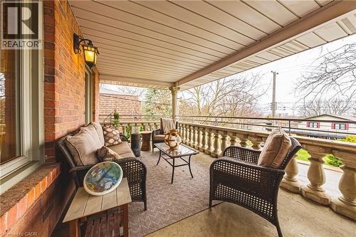 Balcony with outdoor seating - 24 Hildegard Drive, Hamilton, ON - Outdoor With Deck Patio Veranda With Exterior