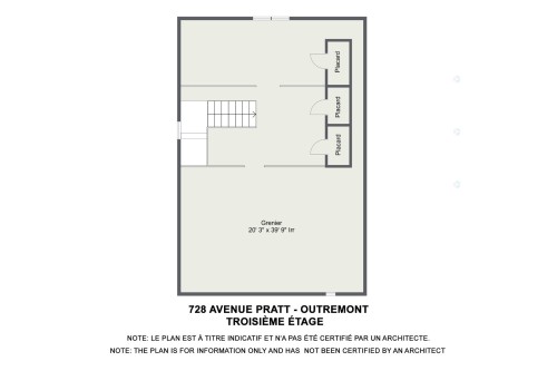 Plan (croquis) - 728 Av. Pratt, Montréal (Outremont), QC - Other