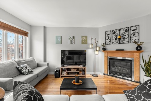 Living Room - 201-3964 Rue Bannantyne, Montréal (Verdun/Île-Des-Soeurs), QC - Indoor Photo Showing Living Room With Fireplace