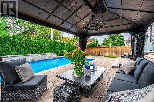 385 Pine Cove Road, Burlington, ON - Outdoor With In Ground Pool With Deck Patio Veranda With Exterior