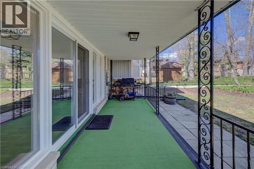 Covered porch with area for grilling and relaxing - 564 Glen Manor Boulevard, Waterloo, ON - Outdoor With Deck Patio Veranda