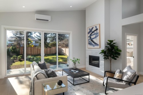 2284 Malaview Ave, Sidney, BC - Indoor Photo Showing Living Room With Fireplace