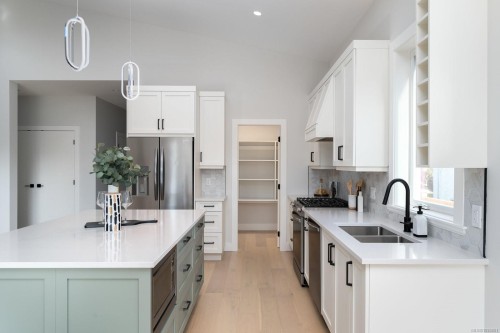 2284 Malaview Ave, Sidney, BC - Indoor Photo Showing Kitchen With Double Sink With Upgraded Kitchen
