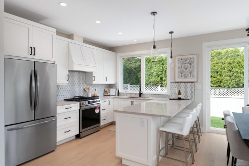 2284 Malaview Ave, Sidney, BC - Indoor Photo Showing Kitchen With Stainless Steel Kitchen With Upgraded Kitchen