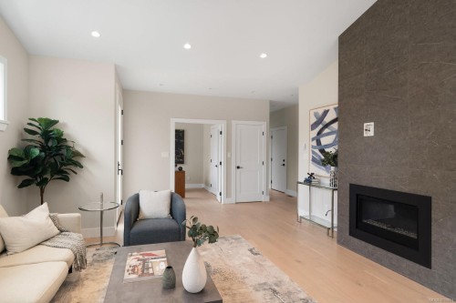 2284 Malaview Ave, Sidney, BC - Indoor Photo Showing Living Room With Fireplace
