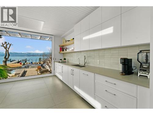 4110 Lakeshore Road, Kelowna, BC - Indoor Photo Showing Kitchen With Double Sink