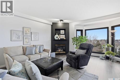 432 325 Keevil Crescent, Saskatoon, SK - Indoor Photo Showing Living Room With Fireplace