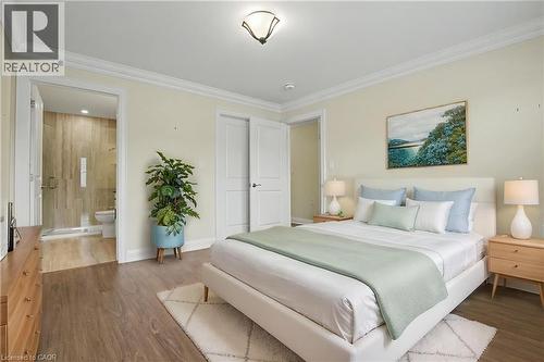this photo is virtually staged - 22 Sister Kern Terrace, Hamilton, ON - Indoor Photo Showing Bedroom