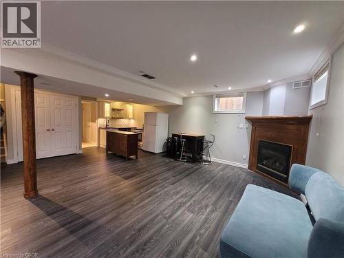 52 Kittyhawk Drive Unit# Lower, Hamilton, ON - Indoor With Fireplace
