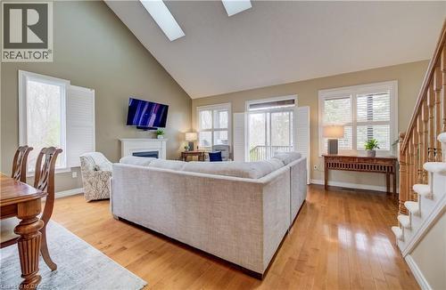 560 Springwater Drive, Waterloo, ON - Indoor Photo Showing Living Room With Fireplace