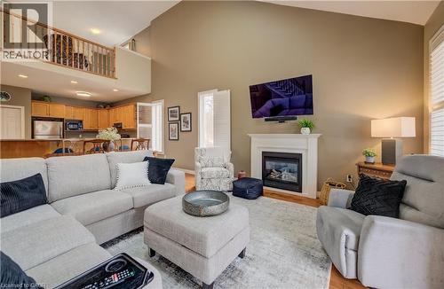 560 Springwater Drive, Waterloo, ON - Indoor Photo Showing Living Room With Fireplace