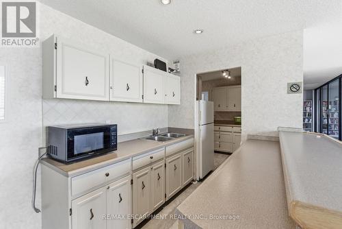 606 - 222 Jackson Street W, Hamilton, ON - Indoor Photo Showing Kitchen With Double Sink