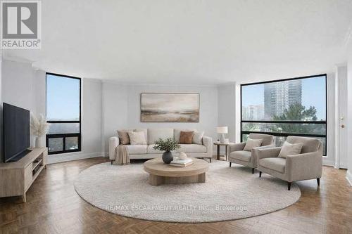 virtually altered. - 606 - 222 Jackson Street W, Hamilton, ON - Indoor Photo Showing Living Room