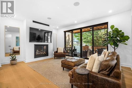 123 Mason Terrace, Ottawa, ON - Indoor Photo Showing Living Room With Fireplace