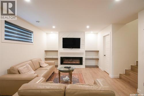 4154 Fieldstone Way, Regina, SK - Indoor With Fireplace