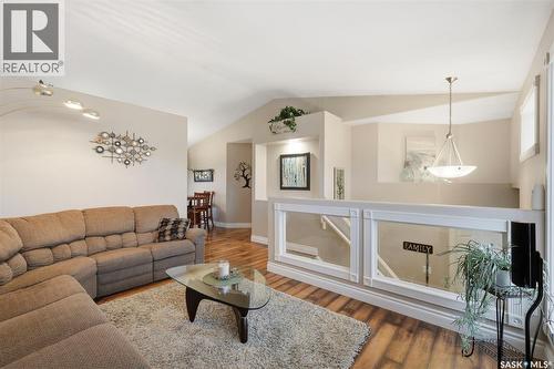 402 Overholt Crescent, Saskatoon, SK - Indoor Photo Showing Living Room With Fireplace