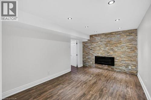 299 Britannia Avenue, Hamilton, ON - Indoor Photo Showing Living Room With Fireplace