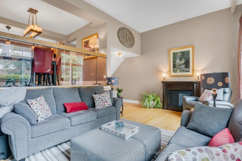 74 Silver Shadow Path, Toronto, ON - Indoor Photo Showing Living Room With Fireplace