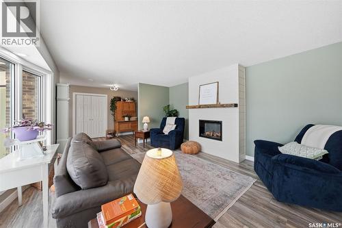 217 13Th Avenue E, Watrous, SK - Indoor Photo Showing Living Room With Fireplace