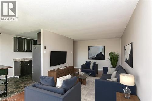 Virtually Staged - 30 Avalon Place Unit# 203, Kitchener, ON - Indoor Photo Showing Living Room