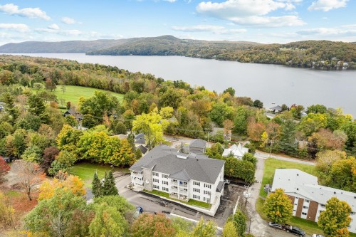 Photo aérienne - 8-977 Ch. Massawippi, North Hatley, QC - Outdoor With Body Of Water With View