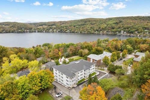 Photo aérienne - 8-977 Ch. Massawippi, North Hatley, QC - Outdoor With Body Of Water With View