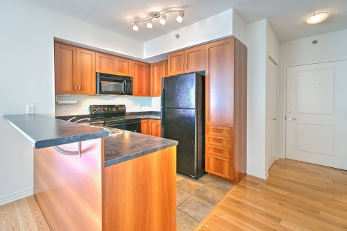 Cuisine - 502-651 Rue De La Montagne, Montréal (Ville-Marie), QC - Indoor Photo Showing Kitchen With Double Sink