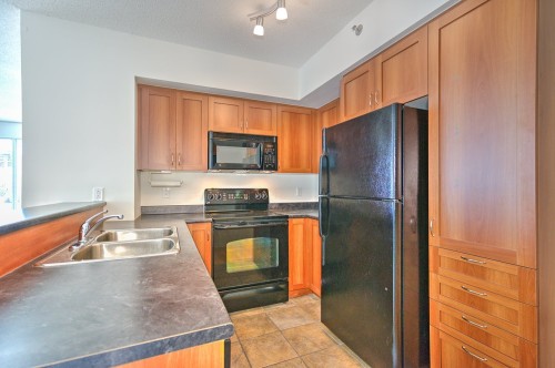 Cuisine - 502-651 Rue De La Montagne, Montréal (Ville-Marie), QC - Indoor Photo Showing Kitchen With Double Sink