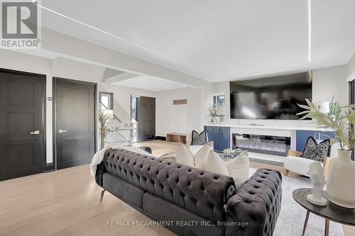 1915 Delaney Drive, Mississauga, ON - Indoor Photo Showing Living Room With Fireplace