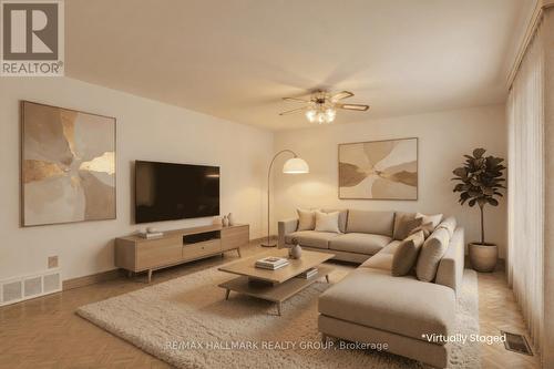 Virtually Staged Living Room - 1310 Ferguson Street, Ottawa, ON - Indoor Photo Showing Living Room