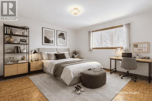 Virtually Staged Third Bedroom with natural light - 1310 Ferguson Street, Ottawa, ON - Indoor Photo Showing Bedroom