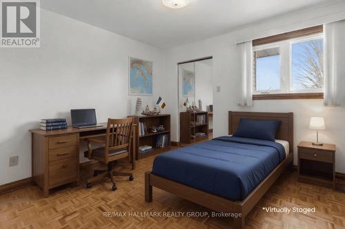 Virtually Staged Fourth Bedroom - 1310 Ferguson Street, Ottawa, ON - Indoor Photo Showing Bedroom
