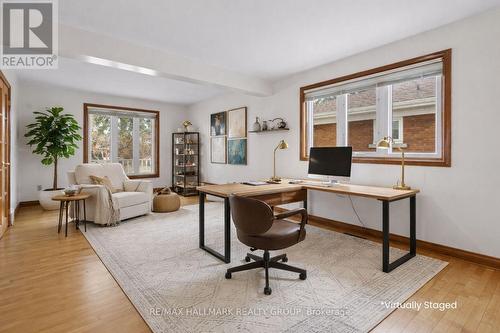 Virtually StagedSun-Filled Main Floor Office - 1310 Ferguson Street, Ottawa, ON - Indoor Photo Showing Office