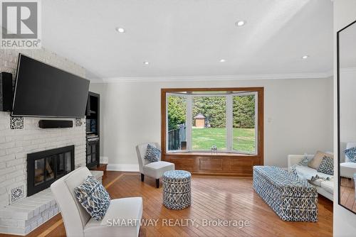 11 Meadow Drive, Caledon, ON - Indoor Photo Showing Living Room With Fireplace