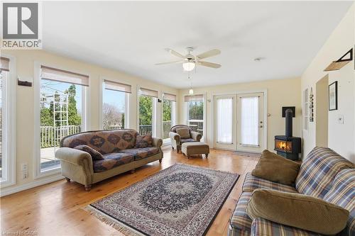 55 Berkley Crescent, Simcoe, ON - Indoor Photo Showing Living Room With Fireplace