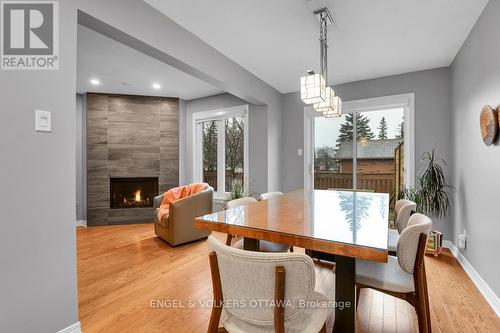 1 Maurya Court, Ottawa, ON - Indoor Photo Showing Dining Room With Fireplace
