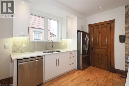 18 Theresa Street, Kitchener, ON - Indoor Photo Showing Kitchen With Double Sink