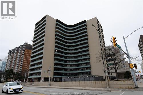 111 Riverside Drive Unit# 312, Windsor, ON - Outdoor With Balcony With Facade
