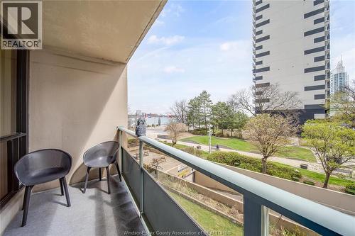 111 Riverside Drive Unit# 312, Windsor, ON - Outdoor With Balcony
