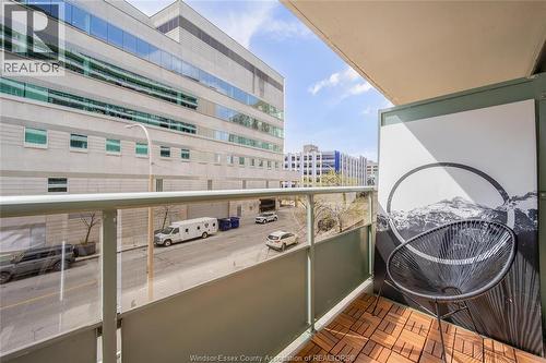 111 Riverside Drive Unit# 312, Windsor, ON - Outdoor With Balcony
