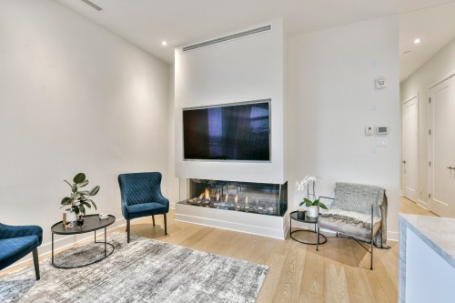 Living Room - 1501-1900 Rue Émile-Martineau, Laval (Laval-Des-Rapides), QC - Indoor Photo Showing Living Room With Fireplace