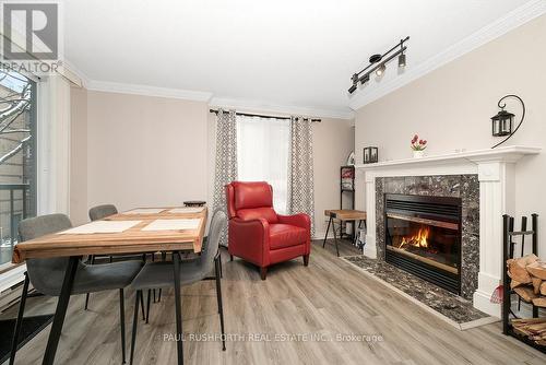 Dining Room - 202 - 939 North River Road, Ottawa, ON - Indoor Photo Showing Living Room With Fireplace