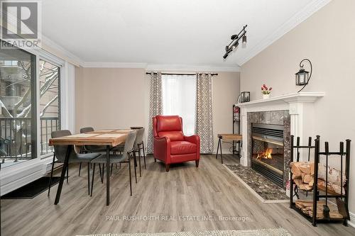 Dining Room - 202 - 939 North River Road, Ottawa, ON - Indoor With Fireplace