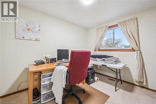 This room features a window with natural light and a neutral color palette - 217 Johanna Drive, Cambridge, ON - Indoor Photo Showing Office