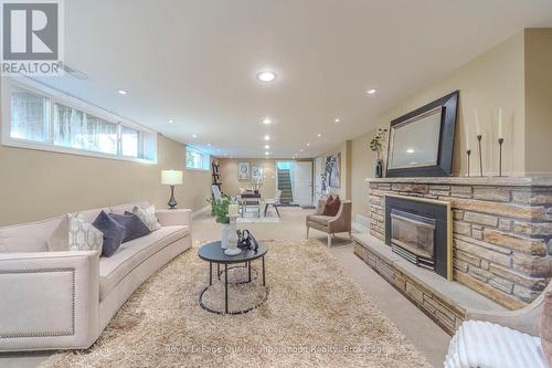1253 Melton Drive, Mississauga, ON - Indoor Photo Showing Living Room With Fireplace