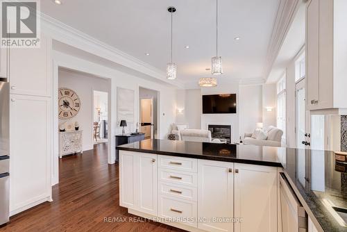 1842 Pagehurst Avenue, Mississauga, ON - Indoor Photo Showing Kitchen With Fireplace